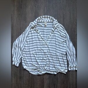 We The Free Striped Shirt in Navy and White